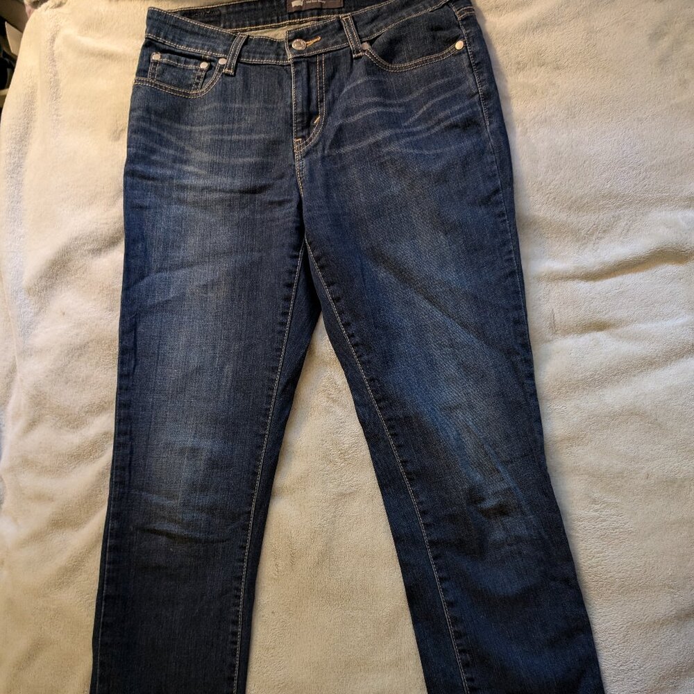 WOMEN'S LEVIS JEANS Pants 8 M Medium W29 L32 Mid Rise Skinny Blue Denim Tight
